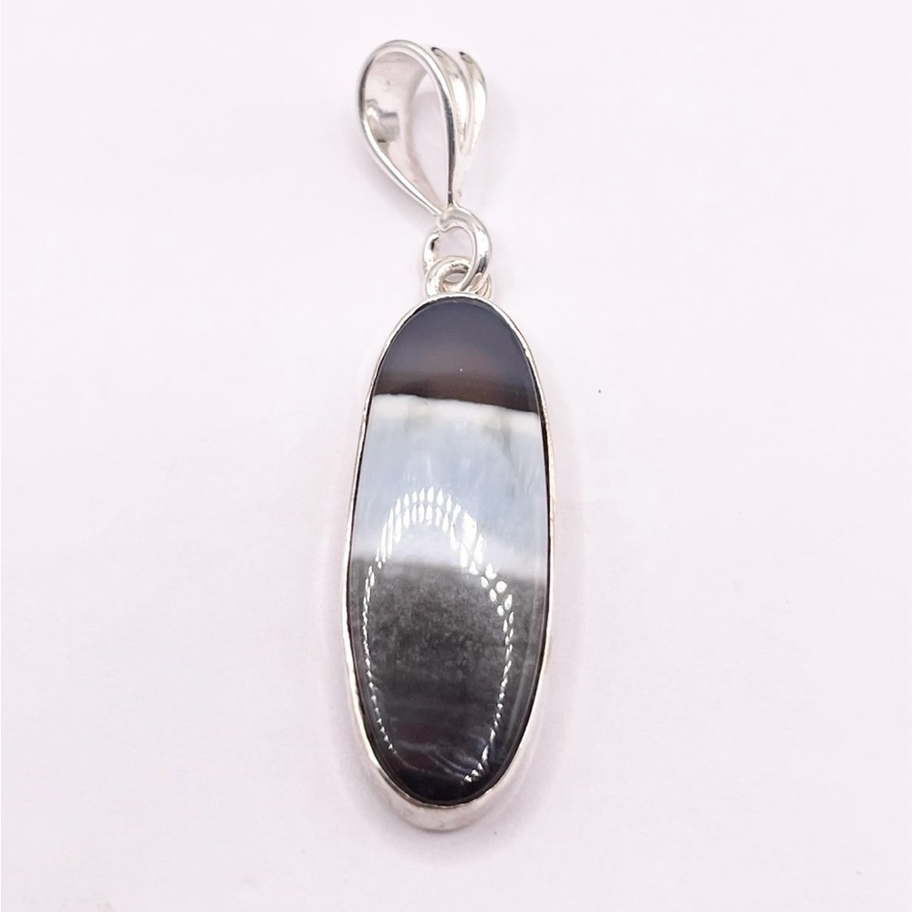 Blue Owele Opal 925 Sterling Silver Pendant